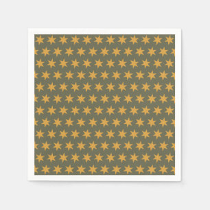 Star Pattern Trending Colors Green Mango Serviette
