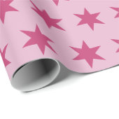 Star Pattern Trending Colors Lilac Pink Maroon Geschenkpapier (Rolleneckpunkt)