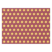 Star Pattern Trending Colors Maroon Gold Tischdecke (Vorderseite (Horizontal))