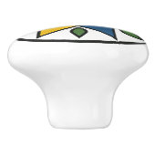 Star Pennsylvania Dutch Hex Sign Keramik Knob Keramikknauf (Seitenansicht)