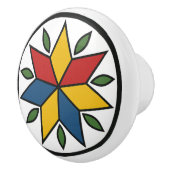 Star Pennsylvania Dutch Hex Sign Keramik Knob Keramikknauf (Rechts)