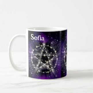 Star Pentagramm Add Name Pentagramm Wiccan Kaffeetasse