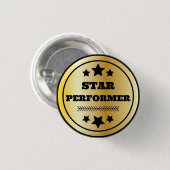 Star Performer - Anerkennung von Mitarbeitern Gold Button (Vorne & Hinten)