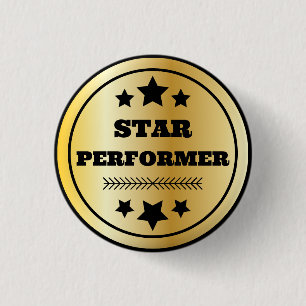 Star Performer - Anerkennung von Mitarbeitern Gold Button