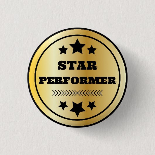 Star Performer - Anerkennung von Mitarbeitern Gold Button (Vorderseite)