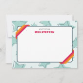 Star Personalisiert Teacher End of the Year Note Dankeskarte (Vorderseite)