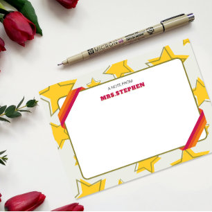 Star Personalisiert Teacher End of the Year Note Dankeskarte