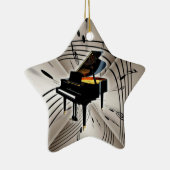 Star Piano Weihnachtsfeier Weihnachten Weihnachten Keramikornament (Rechts)