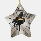 Star Piano Weihnachtsfeier Weihnachten Weihnachten Keramikornament (Links)