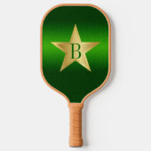Star Pickleball Star Player Green Custom Monogram Pickleball Schläger (Vorderseite)