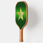 Star Pickleball Star Player Green Custom Monogram Pickleball Schläger (Links)