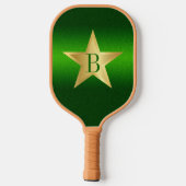 Star Pickleball Star Player Green Custom Monogram Pickleball Schläger (Rückseite)