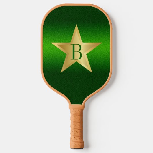 Star Pickleball Star Player Green Custom Monogram Schläger (Vorderseite)