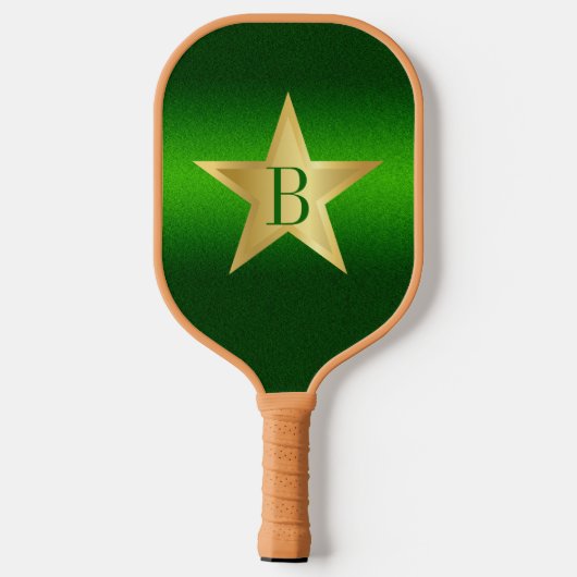 Star Pickleball Star Player Green Custom Monogram Schläger (Rückseite)