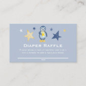 Star Pinguin Baby Showdiaper Raffle Ticket Begleitkarte (Vorderseite)