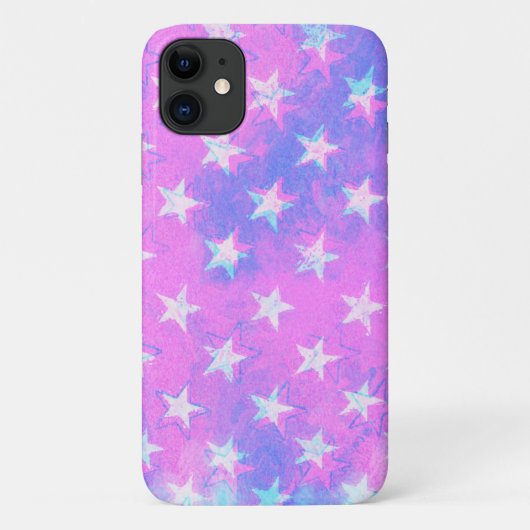 Star Pink Blue Art Phone Case (Rückseite)