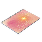 Star Pink Orange Yellow Watercolor Ombre Notizblock (Linke Seite)