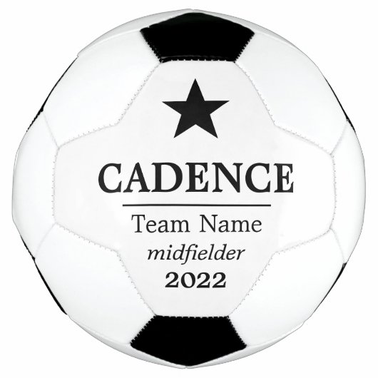 Star Player Name und Fußball-Team Fußball (Vorderseite)