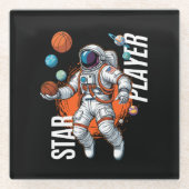 Star Player - Space Basketball Vibes Glasuntersetzer (Vorderseite)