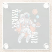 Star Player - Space Basketball Vibes Glasuntersetzer (Rückseite)