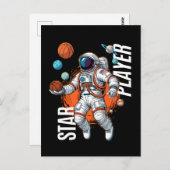 Star Player - Space Basketball Vibes Postkarte (Vorne/Hinten)