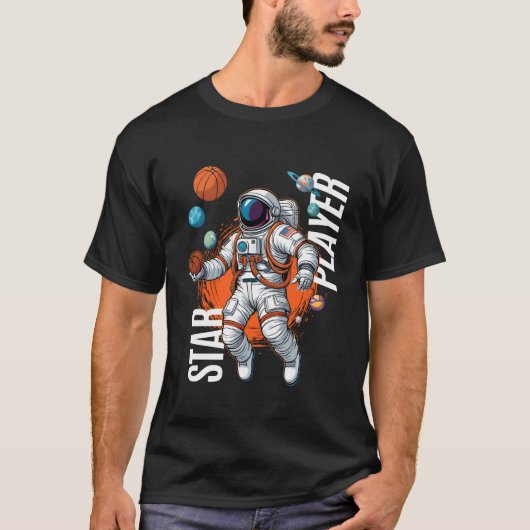 Star Player - Space Basketball Vibes T-Shirt (Vorderseite)