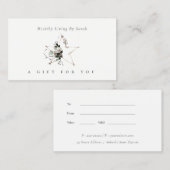 Star Poinsettia Leafy Festival - Geschenkgutschein Visitenkarte (Vorne/Hinten)