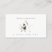 Star Poinsettia Leafy Festival - Geschenkgutschein Visitenkarte (Vorderseite)