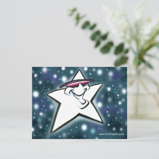 Star Postkarte (Stehend Vorderseite)