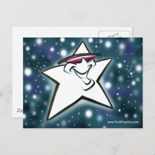 Star Postkarte (Vorne/Hinten)