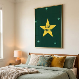 Star Power — 90er Maximalist | Retro-Schlafzimmer Poster