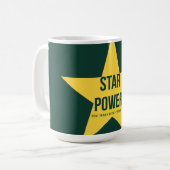 Star Power — 90s Maximalist Mug | Retro Art Kaffeetasse (Vorderseite Links)