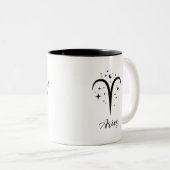 Star Power: Aries Astrologie Tasse (VorderseiteRechts)