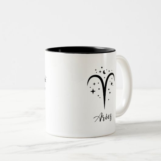 Star Power: Aries Astrologie Tasse (VorderseiteRechts)