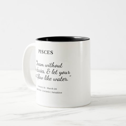 Star Power: Fische Astrologie Tasse (Vorderseite Links)