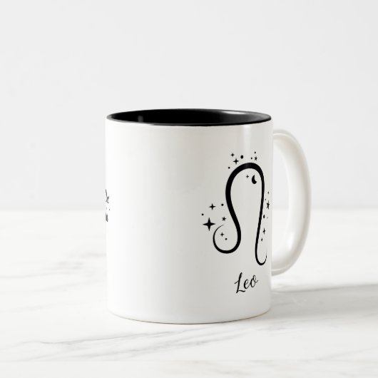 Star Power: Leo Astrology Tasse (VorderseiteRechts)