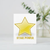 Star Power with a Gold Star Postkarte (Stehend Vorderseite)