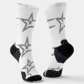 Star Printed Image Handsome Look Stilvoll Cool Socken (Gewinkelt)