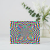 Star Psychedelic Post Card Postkarte (Stehend Vorderseite)
