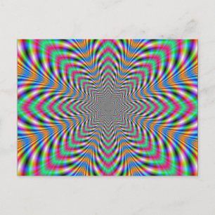 Star Psychedelic Post Card Postkarte