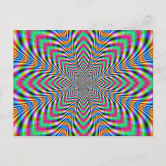 Star Psychedelic Post Card Postkarte (Vorderseite)