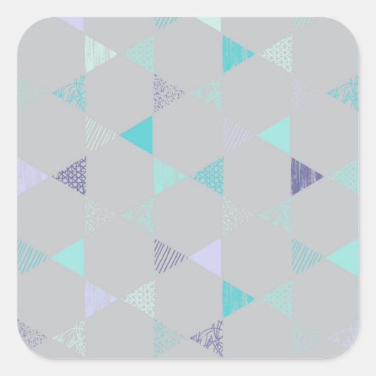 Star Quadratischer Aufkleber (Vorderseite)