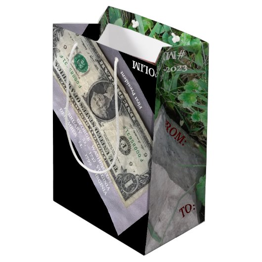 STAR-QUALITÄTSGESCHENKE/KLEINE MITTLERE LG-WEIN-GR MITTLERE GESCHENKTÜTE (Rückseite Schrägansicht)