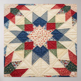 Star Quilt Graphic Poster