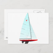 Star Racing Sailboat on-Design Olympia-Klasse Postkarte (Vorne/Hinten)