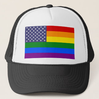 Star Rainbow American Flag Truckerkappe