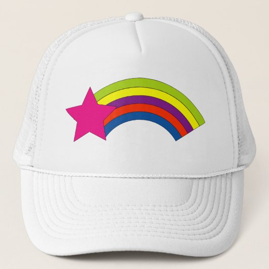 Star Rainbow Hat Truckerkappe (Vorderseite)