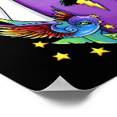Star Rainbow Swallow Tattoo Angel Poster (Ecke)
