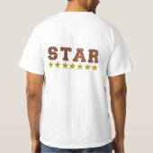 STAR Rating Funny Cute Smiley Star Design T-Shirt (Rückseite)