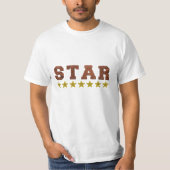 STAR Rating Funny Cute Smiley Star Design T-Shirt (Vorderseite)